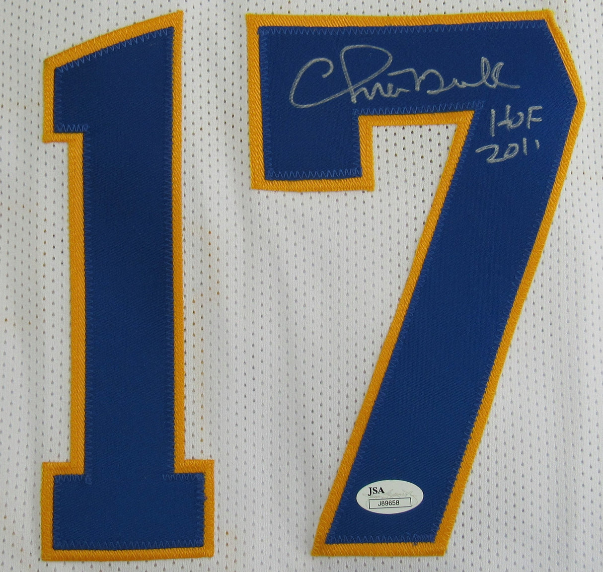 Chris Mullin Signed Auto Warriors Basketball Jersey w/ HOF Insc JSA J89658