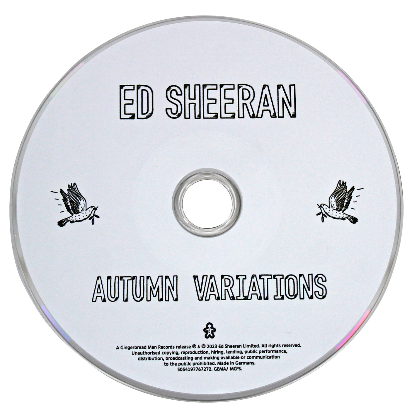 Ed Sheeran Authentic Signed Autumn Variations Cd Insert W/ Disk Autographed BAS