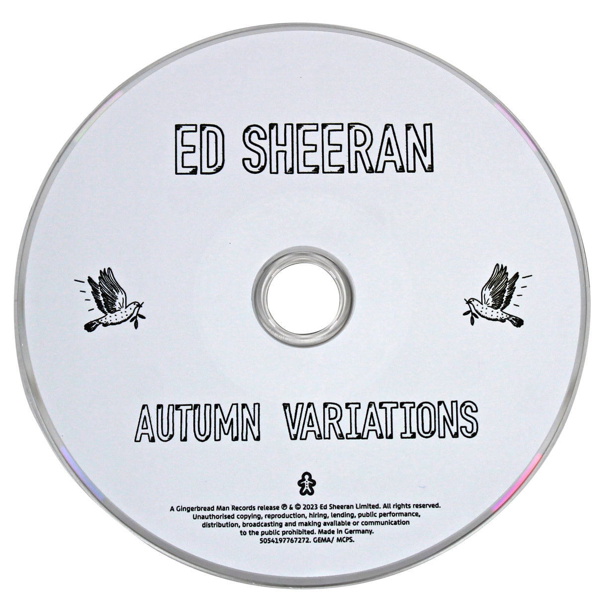 Ed Sheeran Authentic Signed Autumn Variations Cd Insert W/ Disk BAS #BK06975