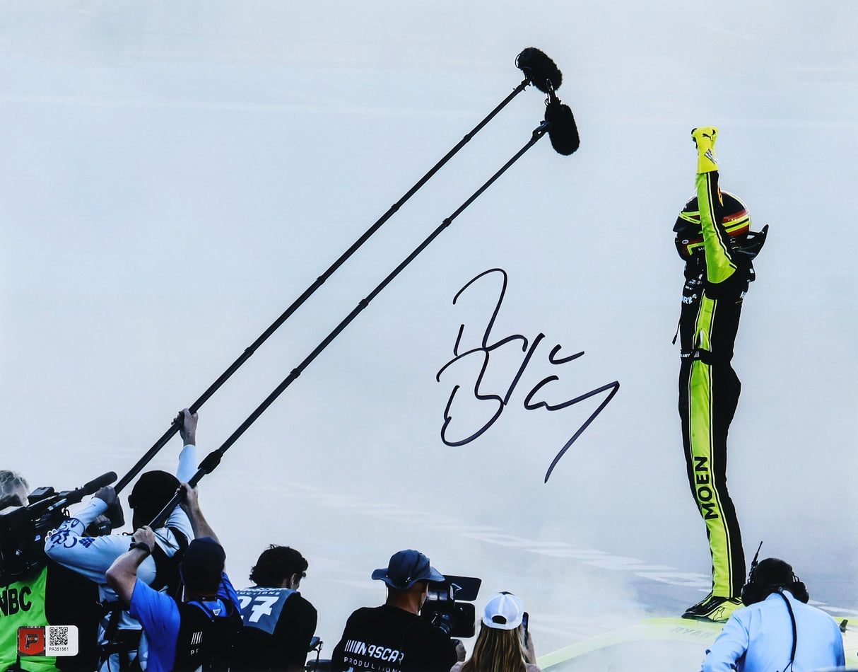 Ryan Blaney 2023 NASCAR Champion Burnout Celebration Menards / Dutch Boy Signed 11x14 Photo (PA)
