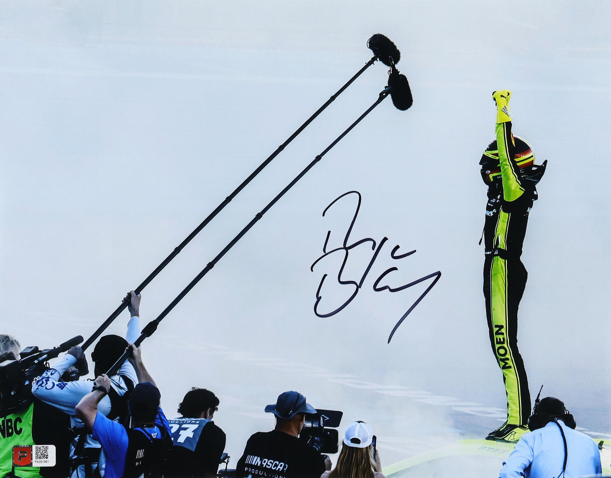Ryan Blaney Signed 2023 NASCAR Champion Burnout 11x14 Photo (COA)