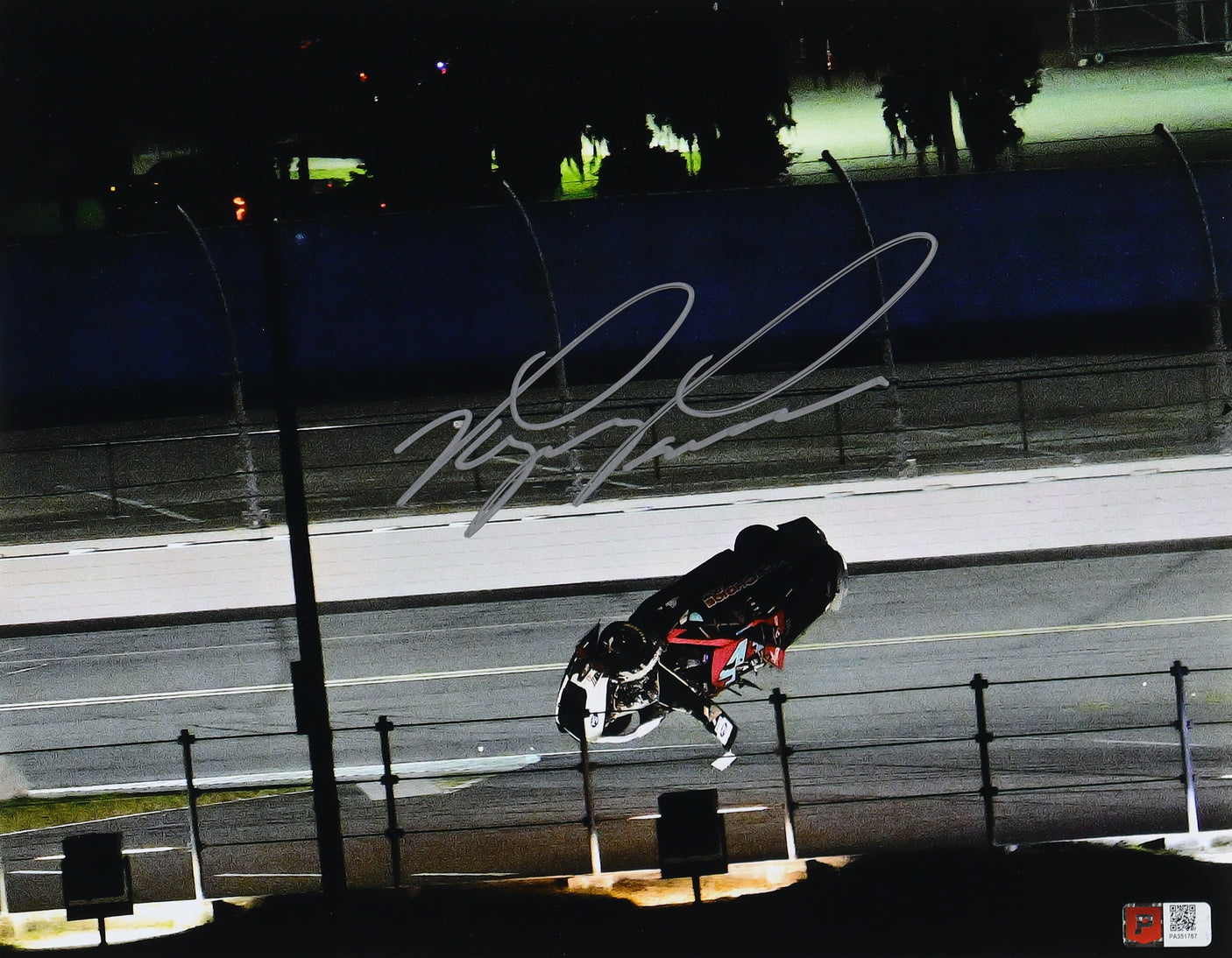 Ryan Preece 2023 Daytona Crash Signed 11x14 Photo w/ COA (PA)