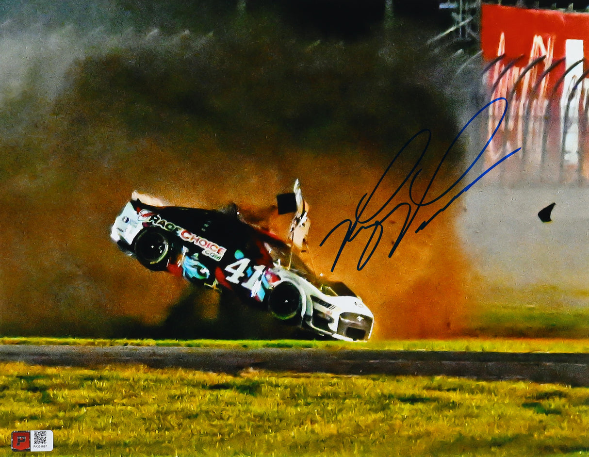 Ryan Preece Signed 2023 Daytona Crash 11x14 Photo (COA)
