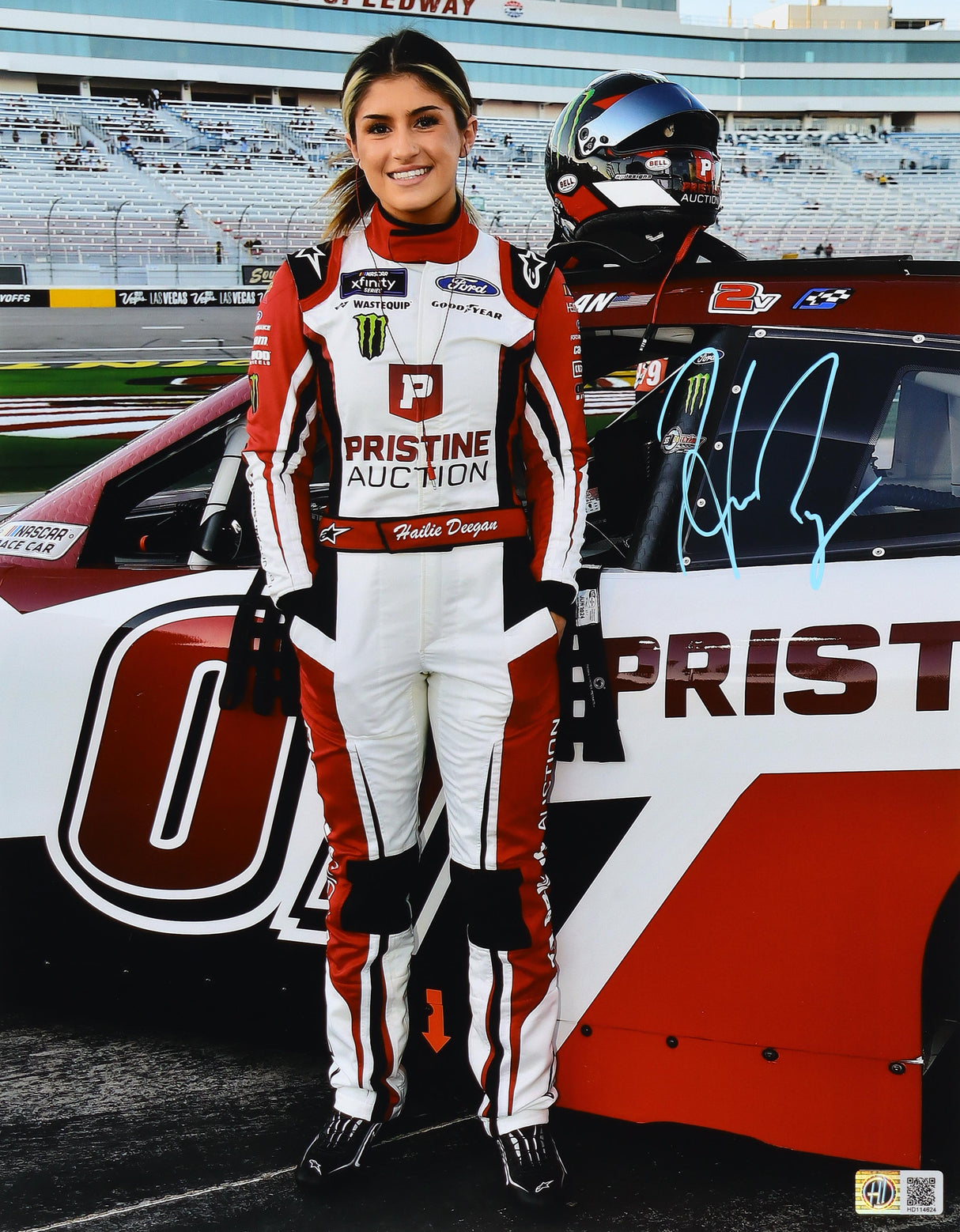 Hailie Deegan Signed 11x14 Photo - Xfinity Debut COA Authenticated