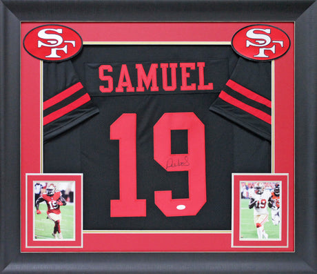 Deebo Samuel Authentic Signed Black Pro Style Framed Jersey Autographed JSA