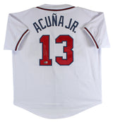 Ronald Acuna Jr. Authentic Signed White Pro Style Jersey Autographed BAS
