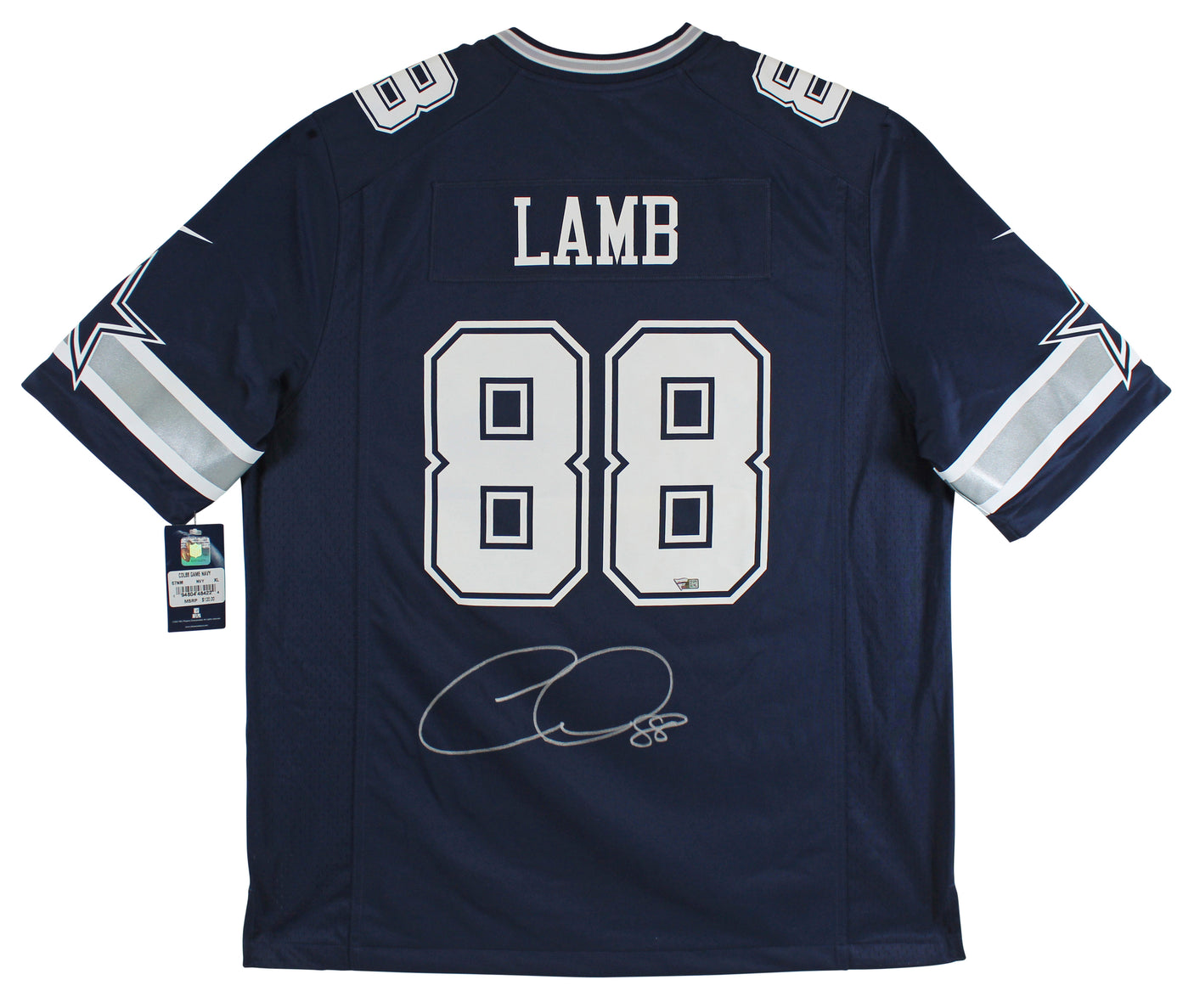 Cowboys CeeDee Lamb Authentic Signed Navy Blue Nike Jersey Autographed FAN COA