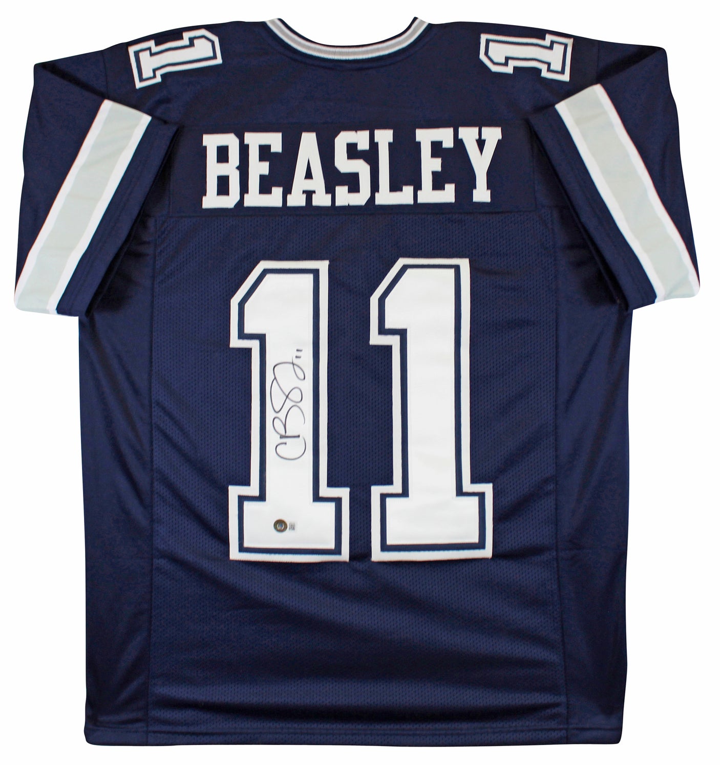 Cole Beasley Authentic Signed Navy Pro Style Jersey Autographed BAS Witnessed