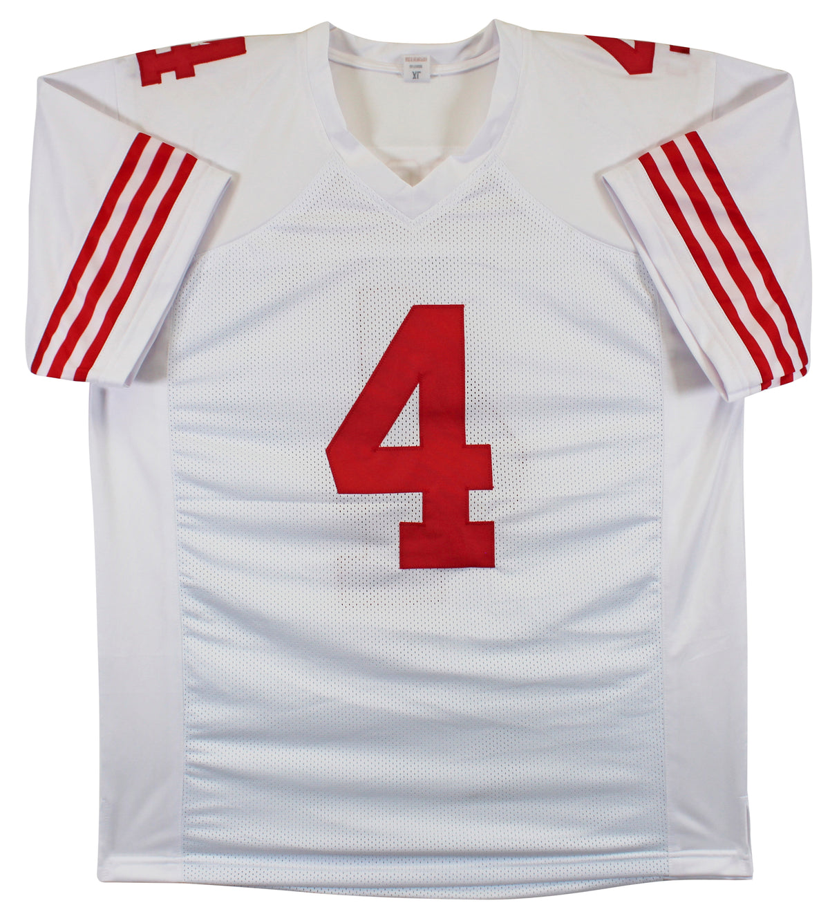 Jake Moody Authentic Signed White Pro Style Jersey Autographed BAS Witnessed