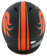 Broncos Bo Nix Signed Eclipse Full Size Speed Proline Helmet BAS Witnessed