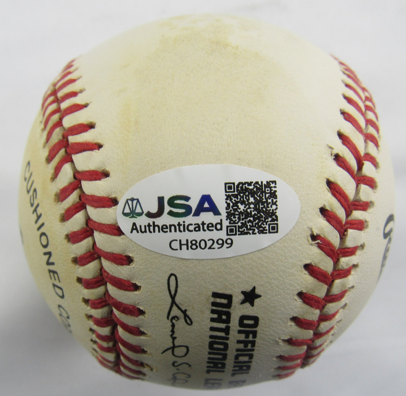Enos Slaughter Signed Auto Rawlings Baseball JSA CH80299