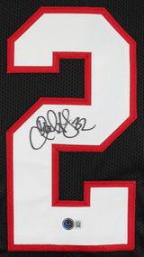 Jamal Anderson Authentic Signed Black Pro Style Jersey Autographed BAS Witnessed
