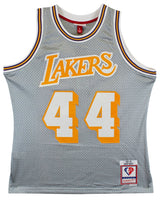 Jerry West Grey 75th Anniversary Mitchell & Ness HWC Swingman Jersey Un-signed