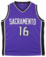 Peja Stojakovic Authentic Signed Purple Pro Style Jersey BAS Witnessed