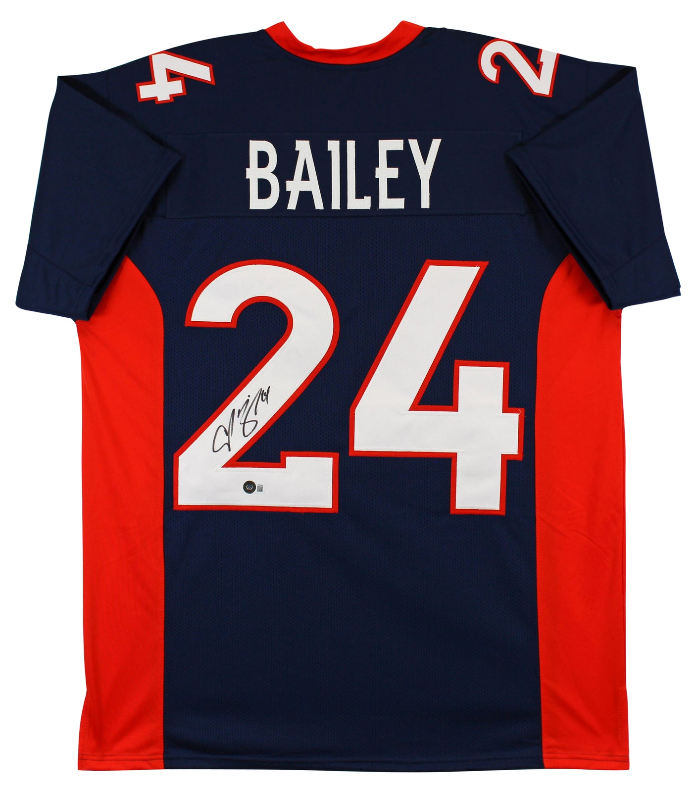 Champ Bailey Authentic Signed Navy Blue Pro Style Jersey BAS Witnessed