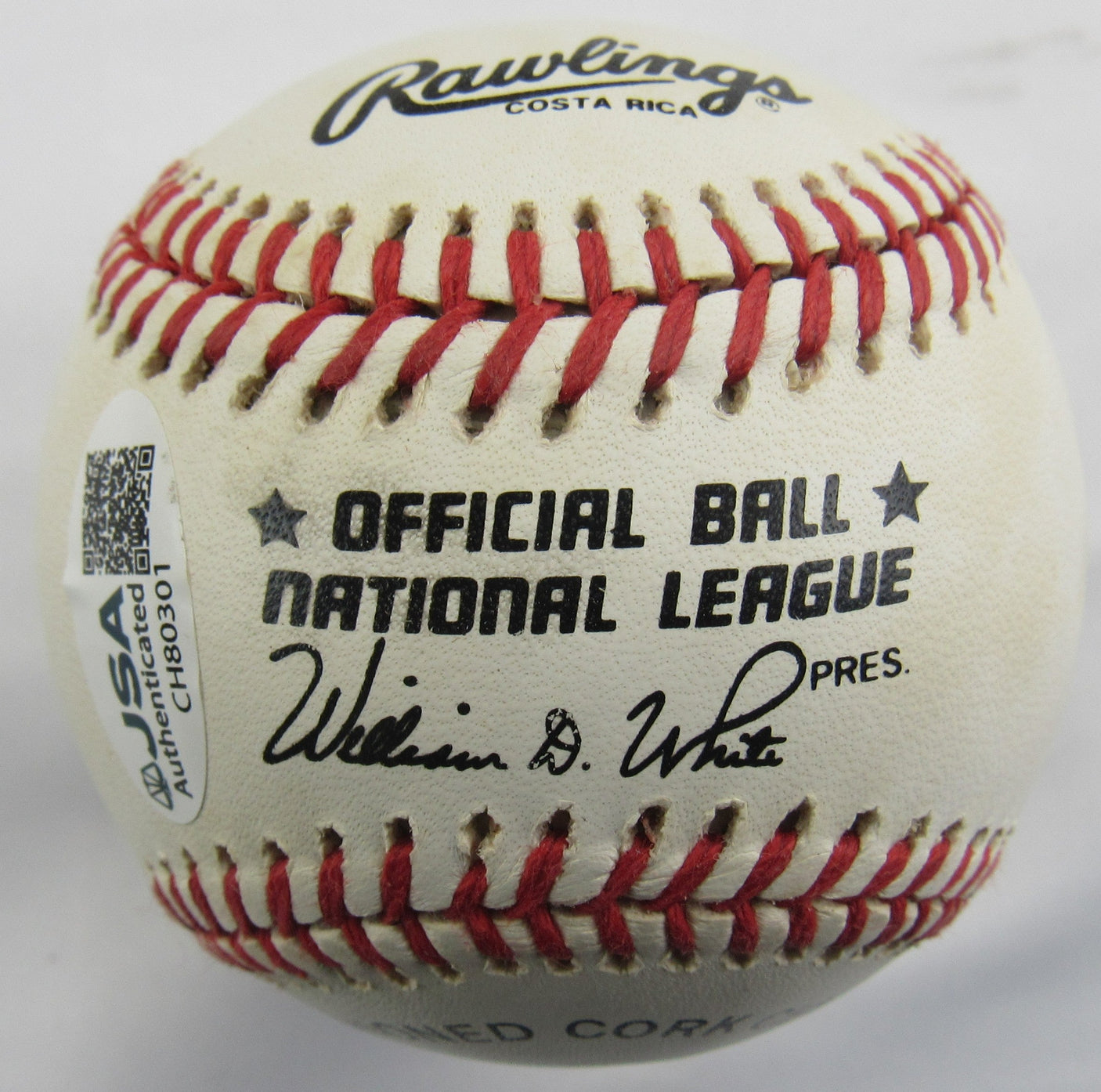 Eddie Mathews Signed Auto Rawlings Baseball JSA CH80301