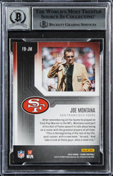 49ers Joe Montana Signed 2022 Score First Ballot #3 Card Auto 10! BAS Slabbed