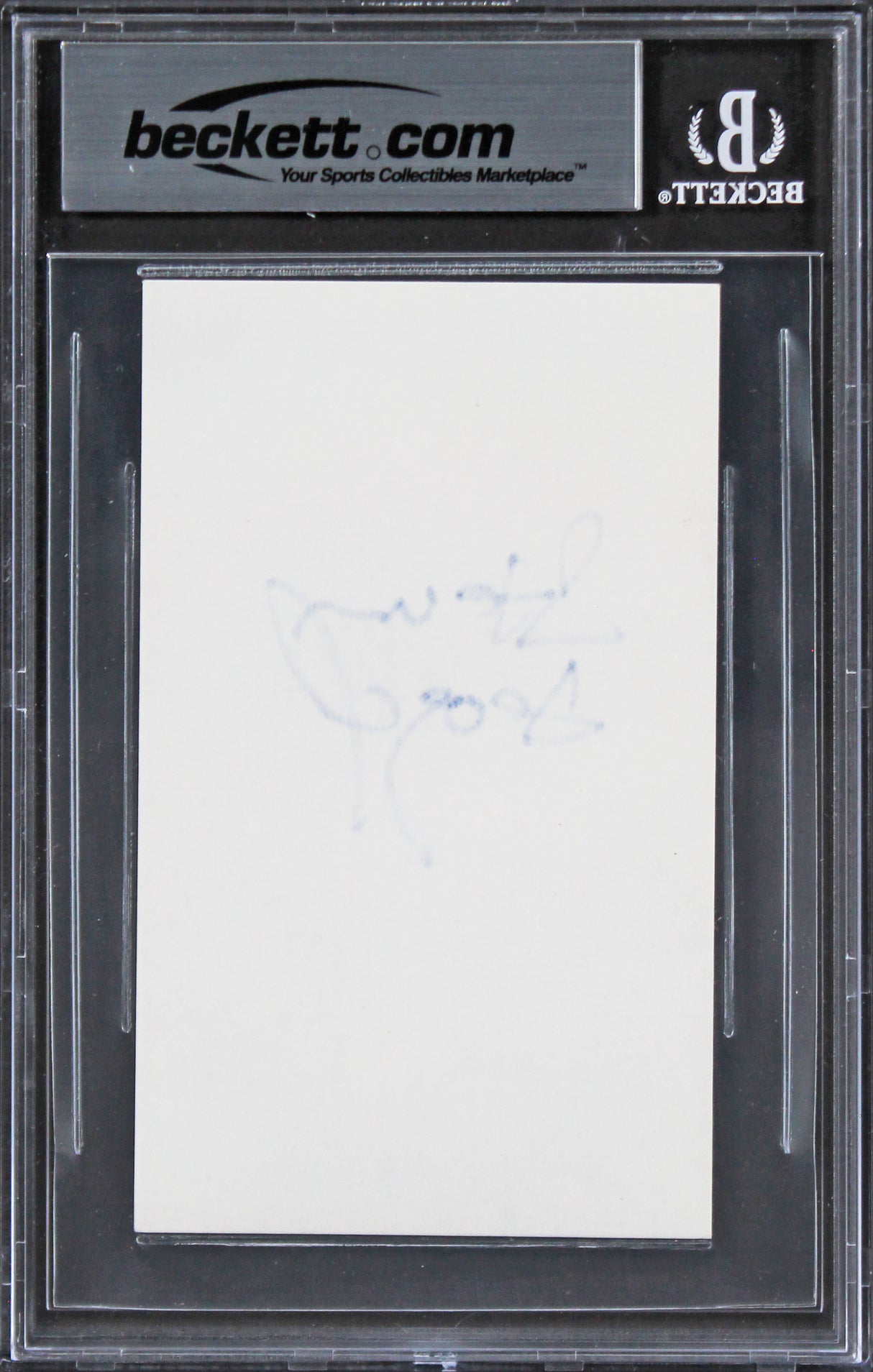 Steven Seagal Under Siege Signed 3x5 Index Card Auto Graded 10! BAS Slabbed