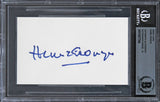Hume Cronyn The Seventh Cross Signed 3x5 Index Card Auto Graded 10! BAS Slabbed