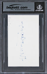 Hume Cronyn The Seventh Cross Signed 3x5 Index Card Auto Graded 10! BAS Slabbed