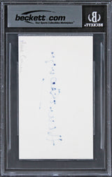Hume Cronyn The Seventh Cross Signed 3x5 Index Card Auto Graded 10! BAS Slabbed