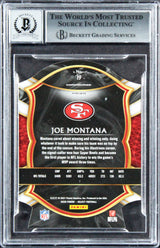 49ers Joe Montana Signed 2020 Select Prizm Orange #19 Card Auto 10! BAS Slabbed