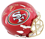 49ers Patrick Willis "3x Insc" Signed Flash F/S Speed Proline Helmet BAS Witness