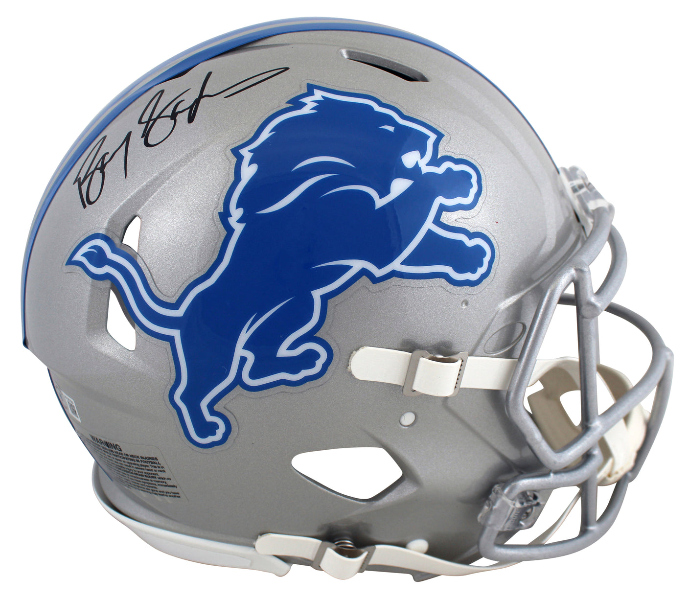 Lions Barry Sanders Authentic Signed Full Size Speed Proline Helmet BAS