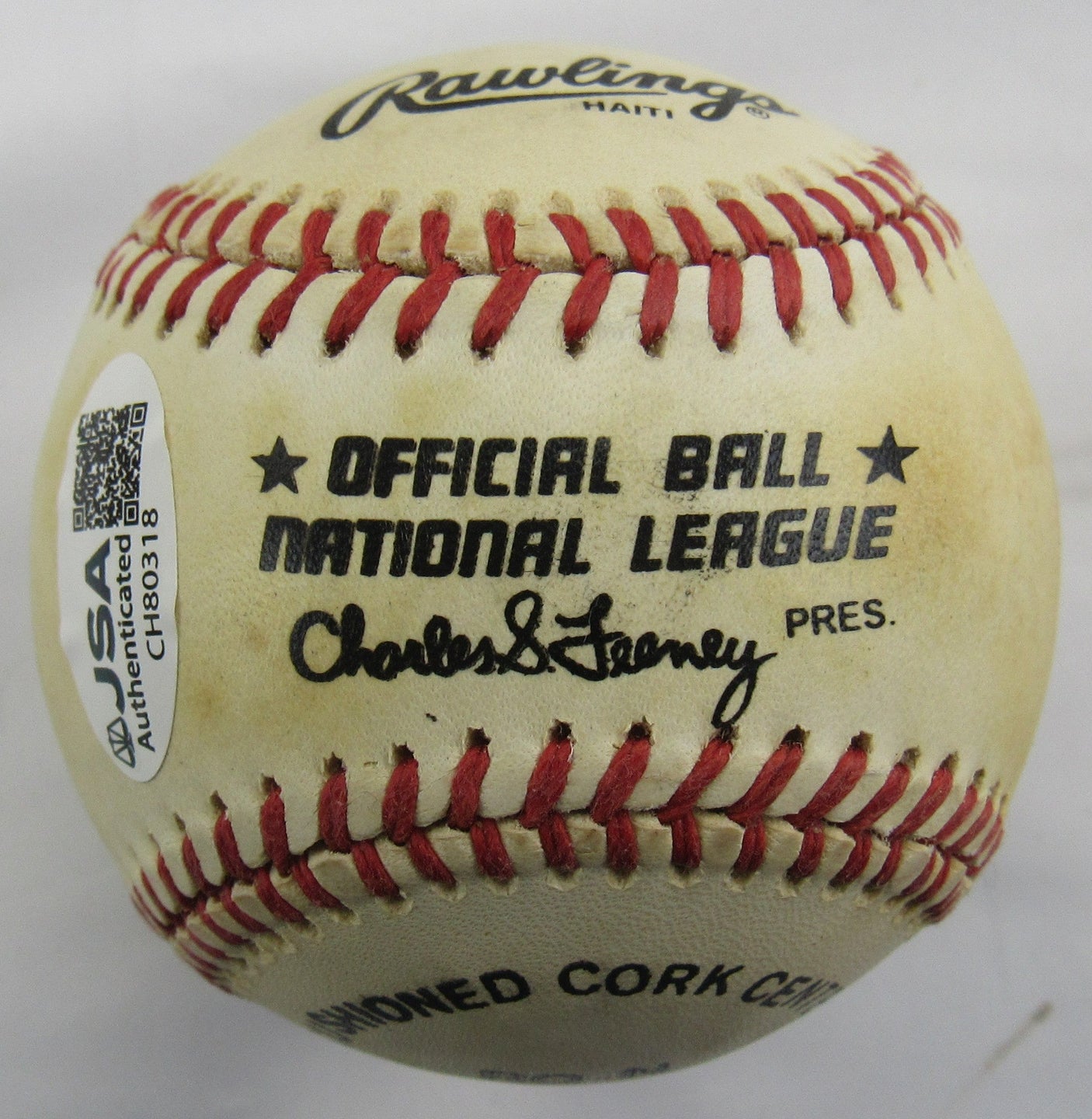 Tim Raines Signed Auto Rawlings Baseball JSA CH80318