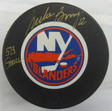 Mike Bossy Signed Auto Islanders Puck w/ Insc JSA CH80334