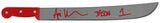 Ari Lehman Friday The 13th "Jason 1" Signed Machete w/ Red Handle BAS Witness