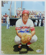 Johnny Bench Signed Auto 8x10 Photo JSA CH80375