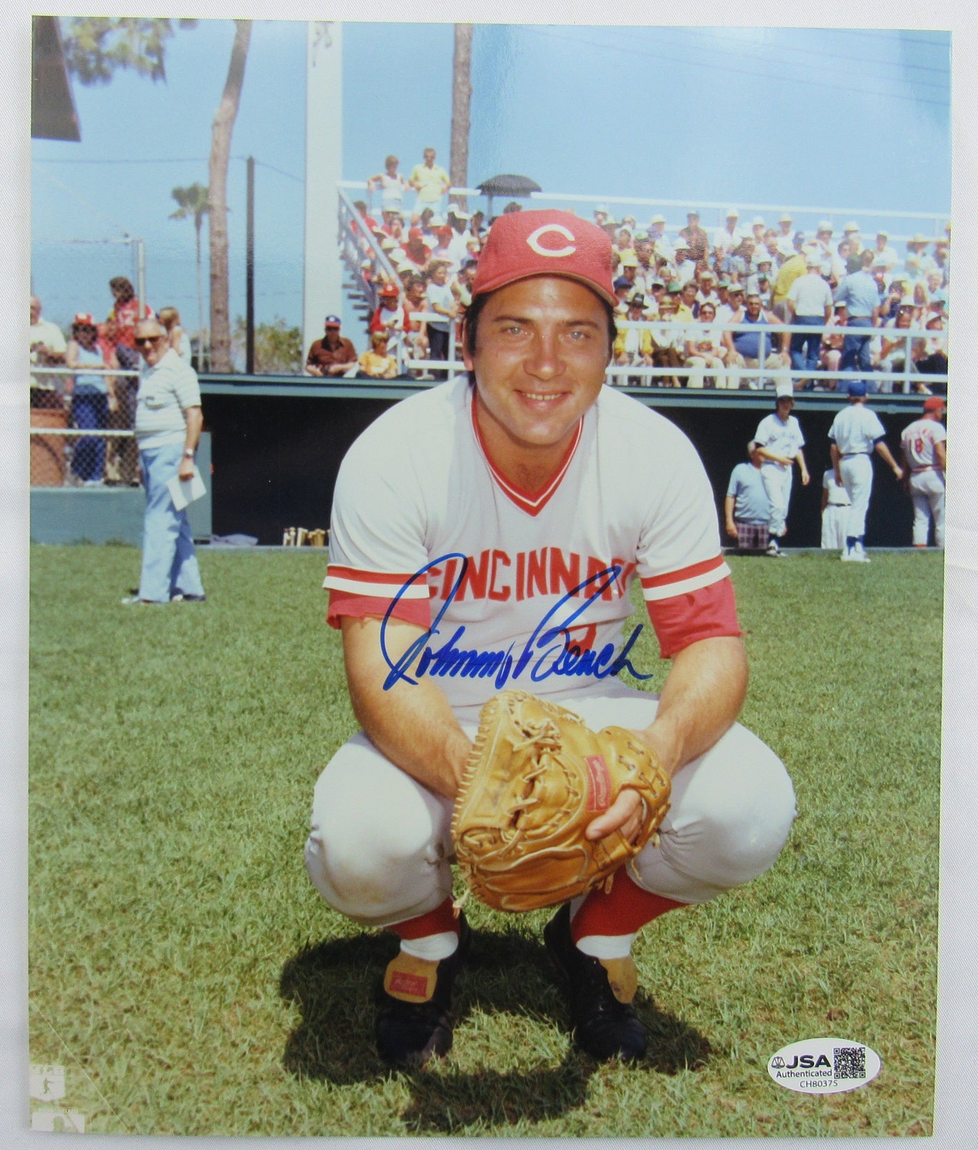 Johnny Bench Signed Auto 8x10 Photo JSA CH80375