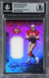 49ers Joe Montana Signed 2020 Panini Illusions HS #10 Card Auto 10! BAS Slabbed