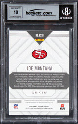 49ers Joe Montana Signed 2020 Panini Illusions HS #10 Card Auto 10! BAS Slabbed
