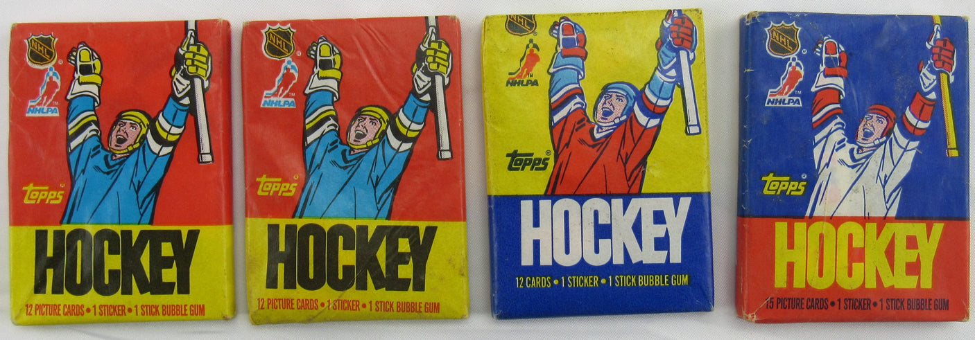 1980s Topps Hockey Pack Lot - 4 Total Packs: 1985, 1986, and 1987 (x2).