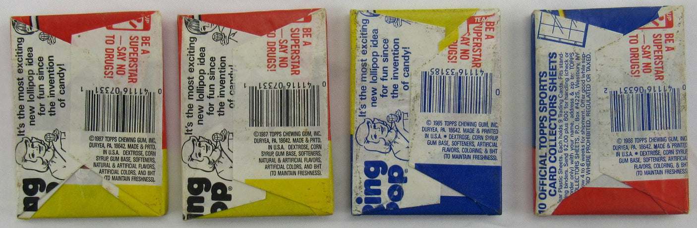 1980s Topps Hockey Pack Lot - 4 Total Packs: 1985, 1986, and 1987 (x2).