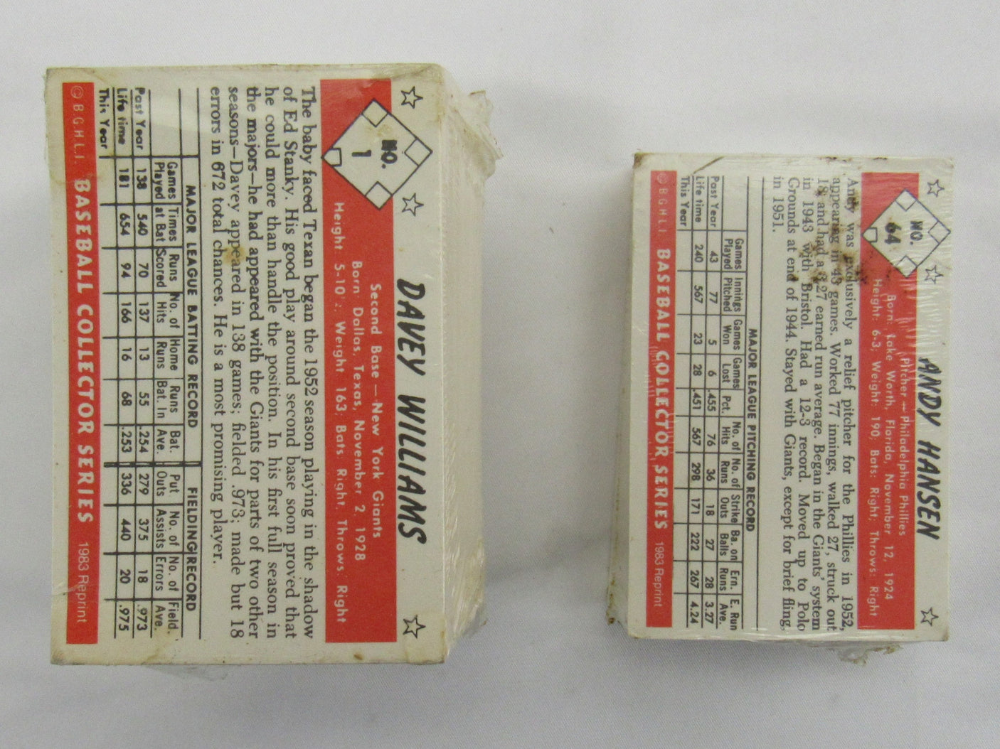 1953 Bowman Baseball Complete Reprint Sets - Both Color (160) & B/W (64) - MINT