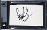 David Crosby The Byrds Authentic Signed 3x5 Index Card Autographed BAS Slabbed
