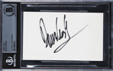 David Crosby The Byrds Authentic Signed 3x5 Index Card Autographed BAS Slabbed