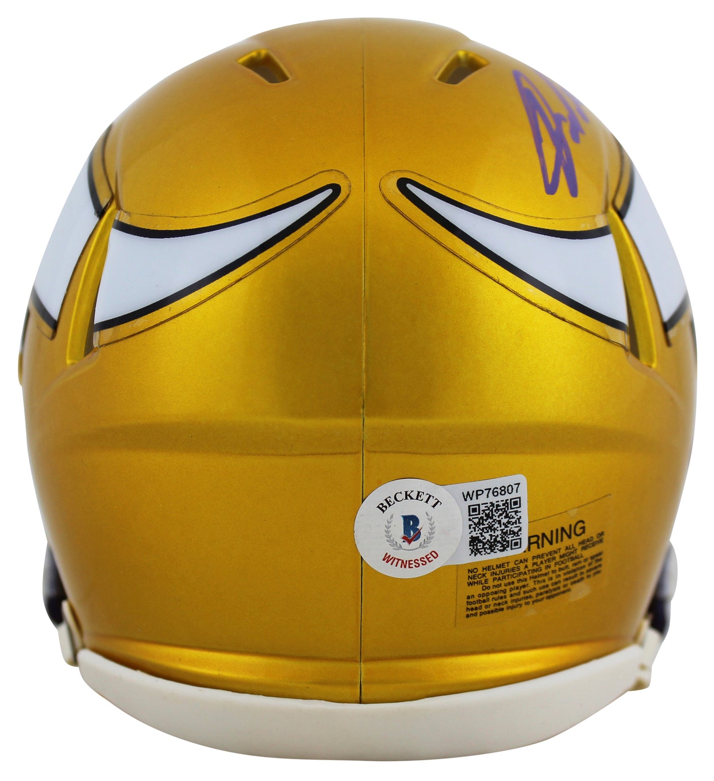 Vikings Jared Allen Authentic Signed Flash Speed Mini Helmet BAS Witnessed