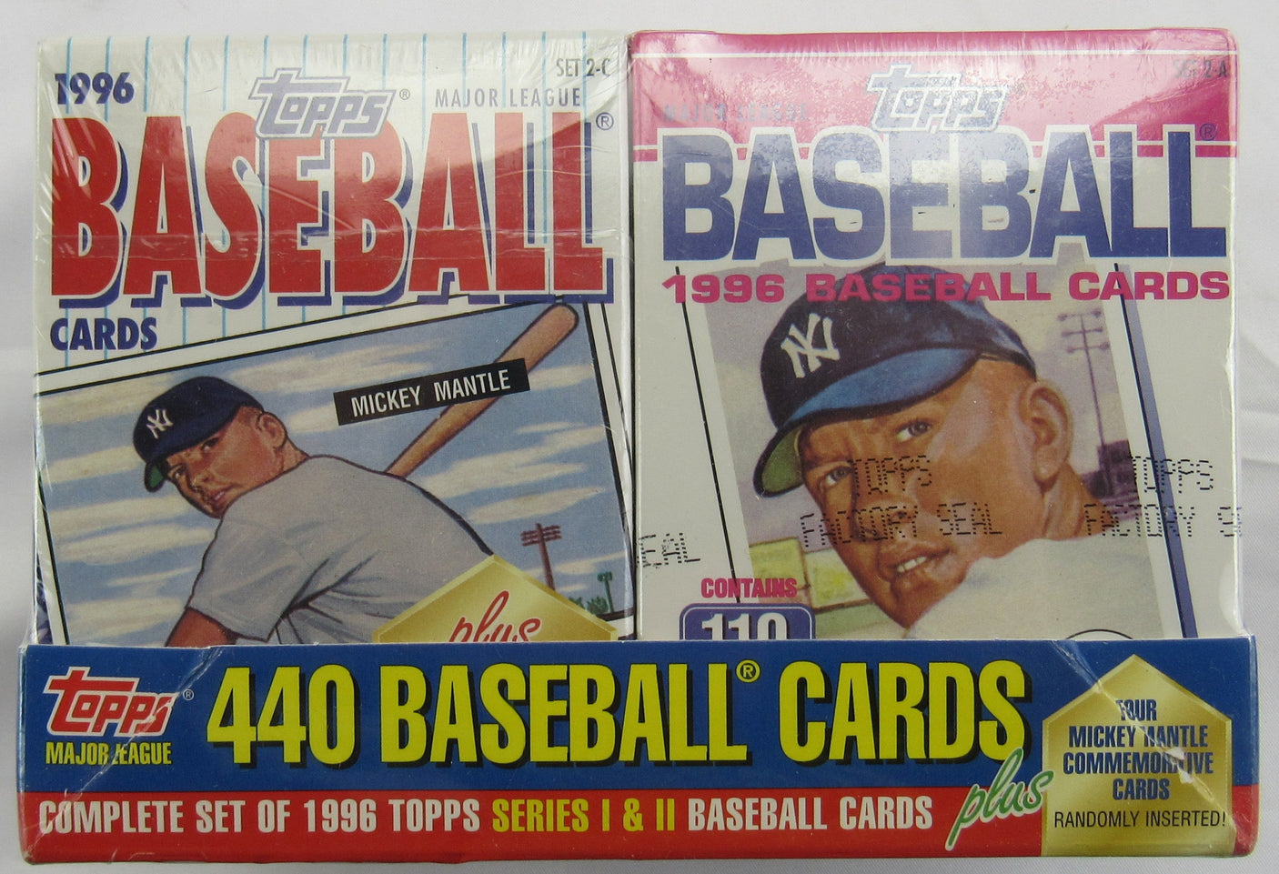 1996 Topps Baseball Complete Set 440 Card Factory Sealed Series 1 & 2 Mantle