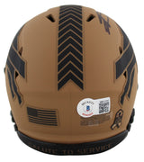 Bills Stefon Diggs Signed Salute To Service II Speed Mini Helmet w/ Case BAS Wit