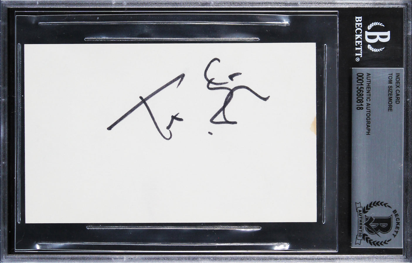 Tom Sizemore Saving Private Ryan Authentic Signed 3x5 Index Card BAS Slabbed