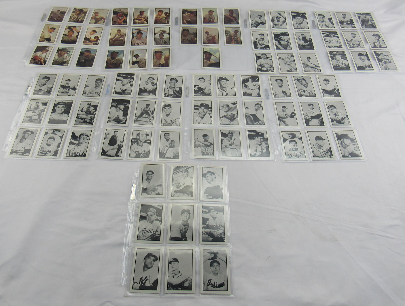 1953 Bowman Color Reprint Set Baseball B.G.H.L.I. Reprint Set B/W and Color - Mickey Mantle