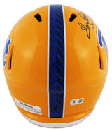 Pittsburgh Tony Dorsett "76 Heisman" Signed Yellow F/S Speed Rep Helmet BAS Wit