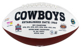 Cowboys (3) Staubach, Dorsett & Pearson Signed Football W/ Case BAS Witnessed