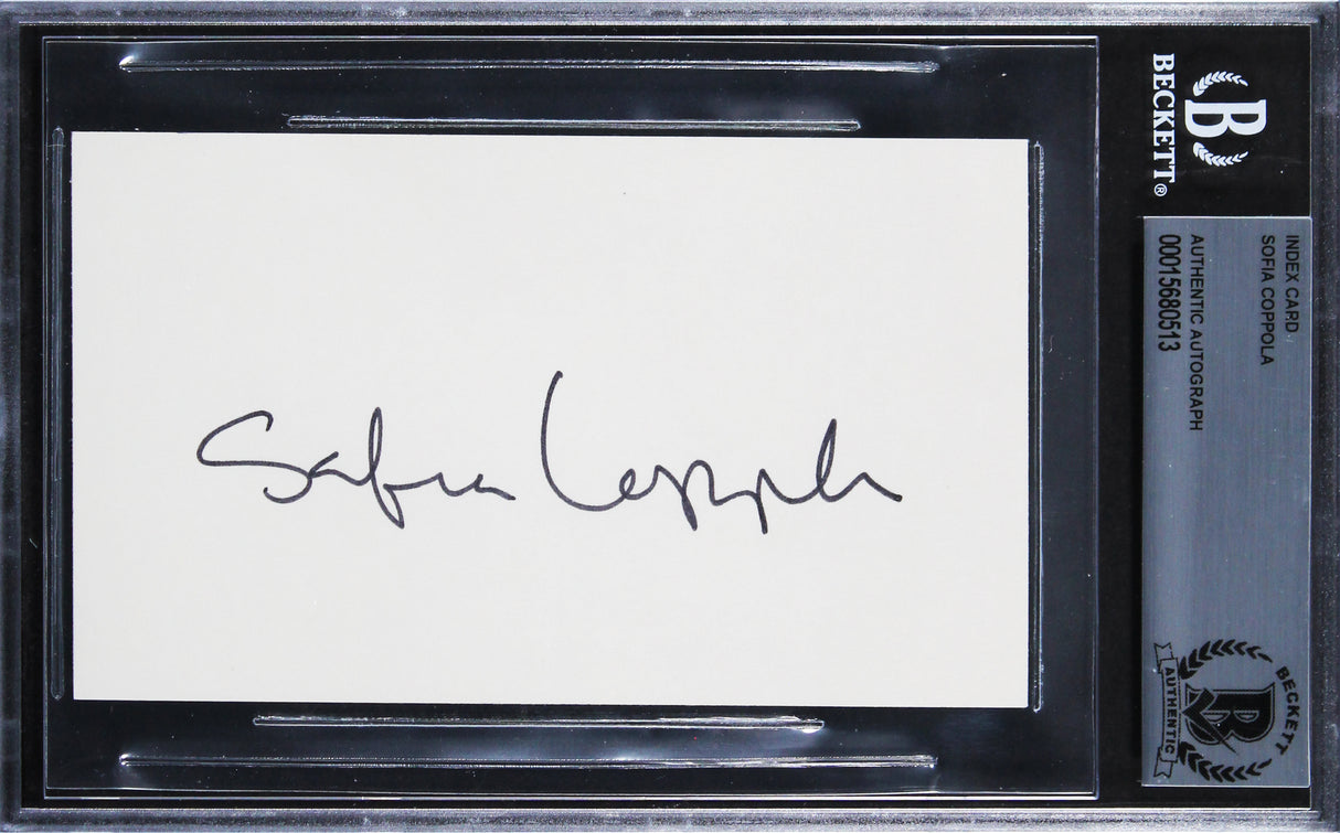 Sofia Coppola Lost in Translation Authentic Signed 3x5 Index Card BAS Slabbed
