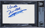 Milton Berle It's a Mad, Mad, Mad, Mad World Signed 3x5 Index Card BAS Slabbed 2