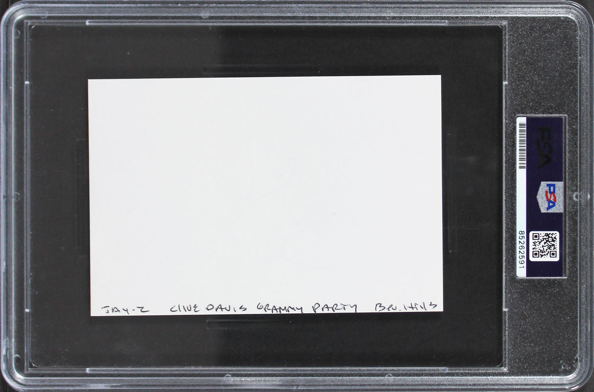 Jay-Z Authentic Signed 4x6 Index Card Autographed PSA/DNA Slabbed